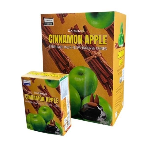 Producto - Conos black flow cascada Darshan manzana con canela x 12 unid.