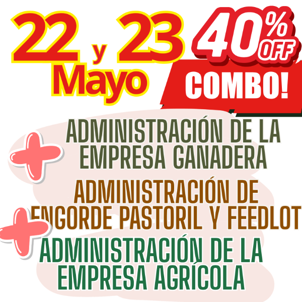 Producto - COMBO 3 CURSOS: Admin Ganadera + Engorde Pastoril y Feedlot + Admin Agrícola