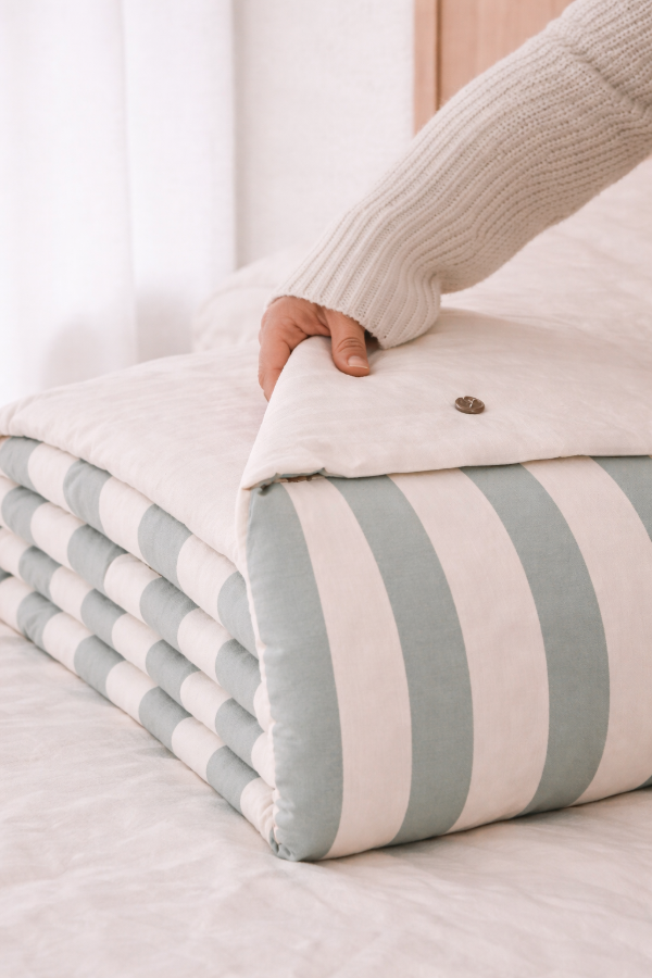 Producto - Cubre edredón Balta rayas Malva