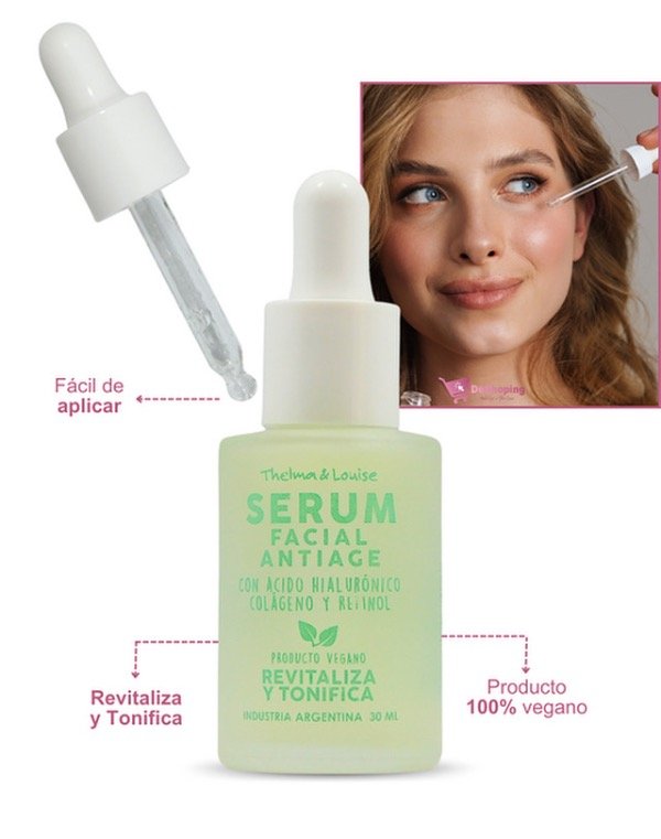 Producto - Serum facial antiage con ácido hialuronico, colageno y retinol