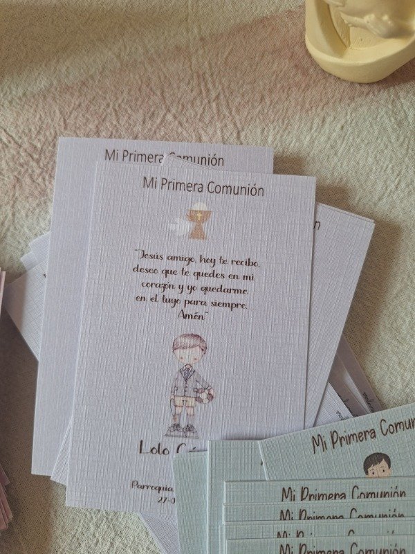 Producto - Estampita comunión futbol y cáliz - 0