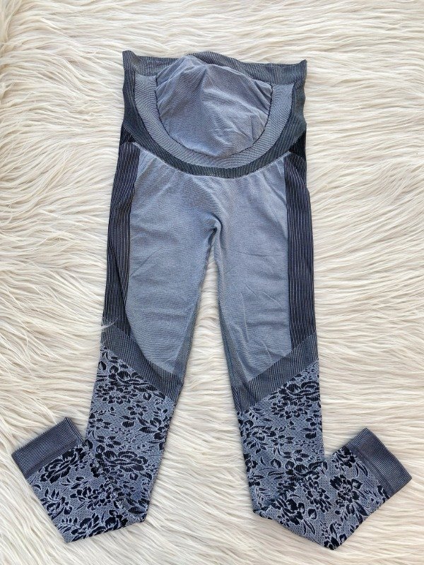 Producto - Maternal Lycra flower contenedora para embarazadas 2060 gris SEAMLESS M