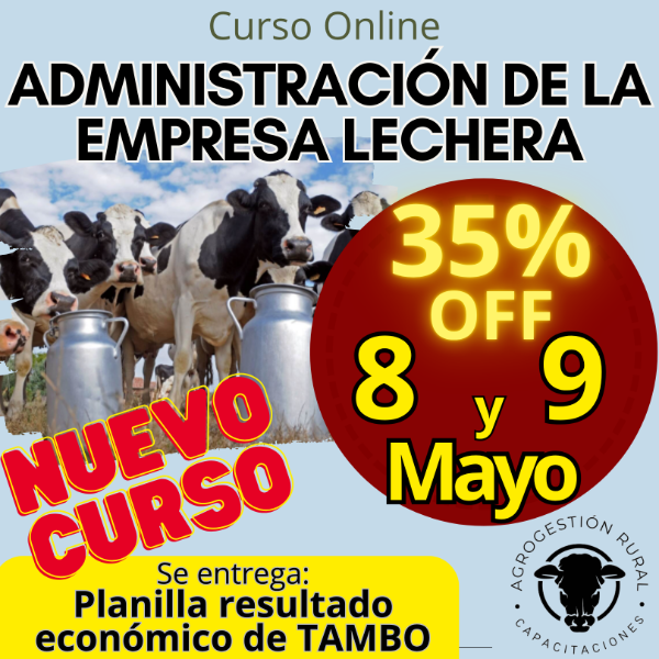 Producto - Curso Online: Administración de la empresa lechera (tambo)