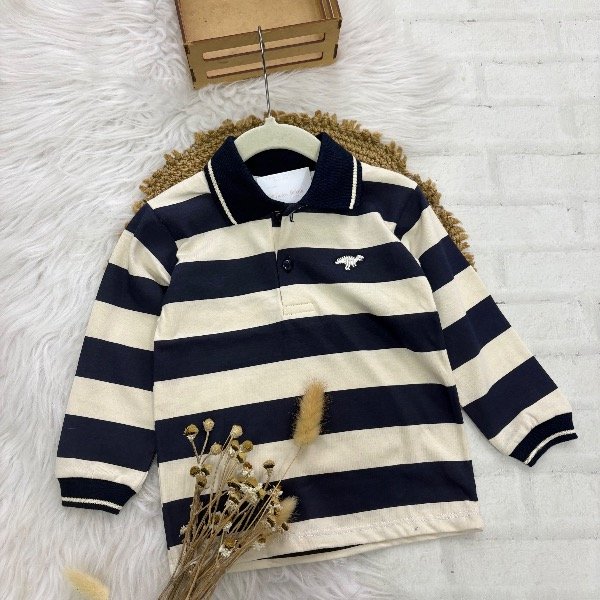 Producto - Chomba Liam en color AZUL talles hasta 3/4 años