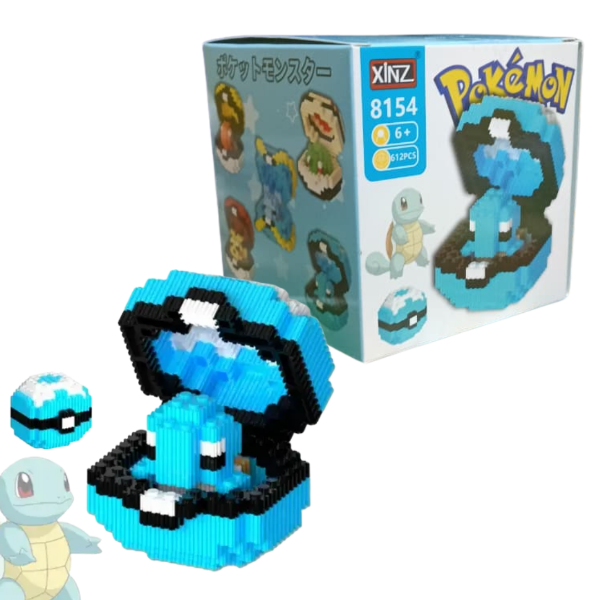 Producto - mini blocks squirtle pokebola - pokemon