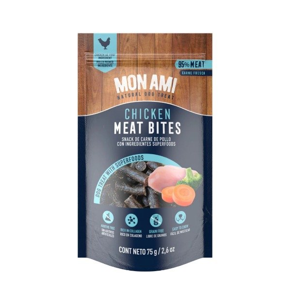 Producto - Snacks Para Perros Mon Ami Meat Bites Pollo 75 Gr