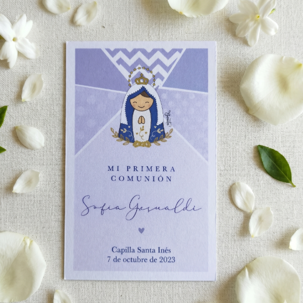 Producto - Diseño de Estampitas - Modelo Virgen de Itatí