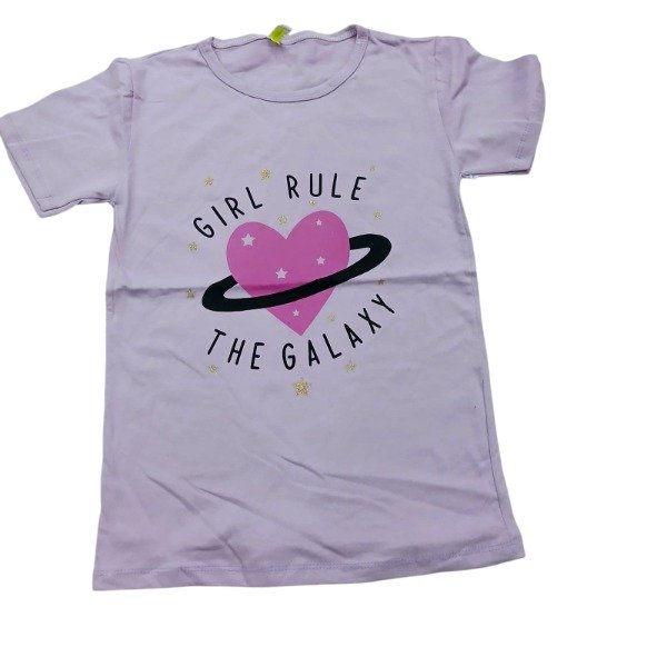 Producto - Remera nena "Girl Rule" T14 lila