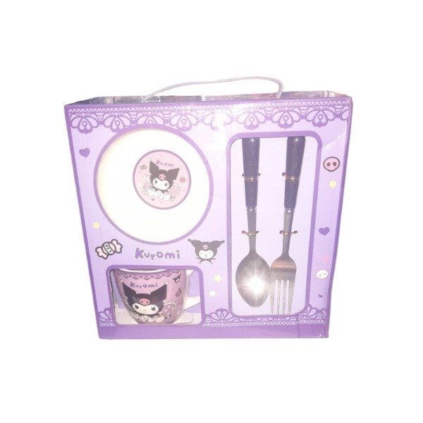 Producto - Kuromi Set desayuno de porcelana Sanrio