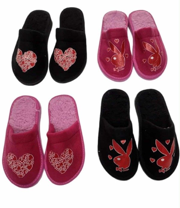 Producto - 821 - Pantuflas de Corderito Estampadas