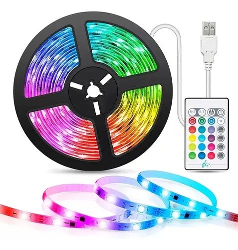Producto - Tira De Luces LED RGB 5 Metros USB Con Control Remoto