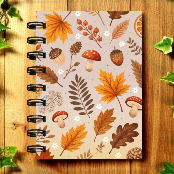 Producto - Encargá: ECO LIBRETA - "Otoño Claro" 80 Hojas A6 - Anillo en lateral