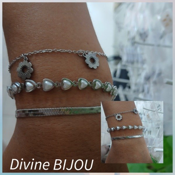 Producto - Pulsera de acero quirúrgico con  dijes