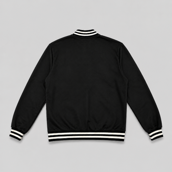 Producto - CAMPERA BOMBER UNIVERSITARIA NEGRA - 1