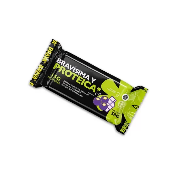 Producto - Barra proteica de arandanos y jengibre 15gr BRAVA