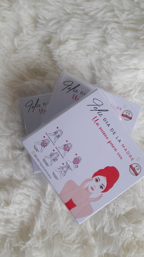 Producto - 50 tarjetas Día de la madre para mascarilla facial - 1