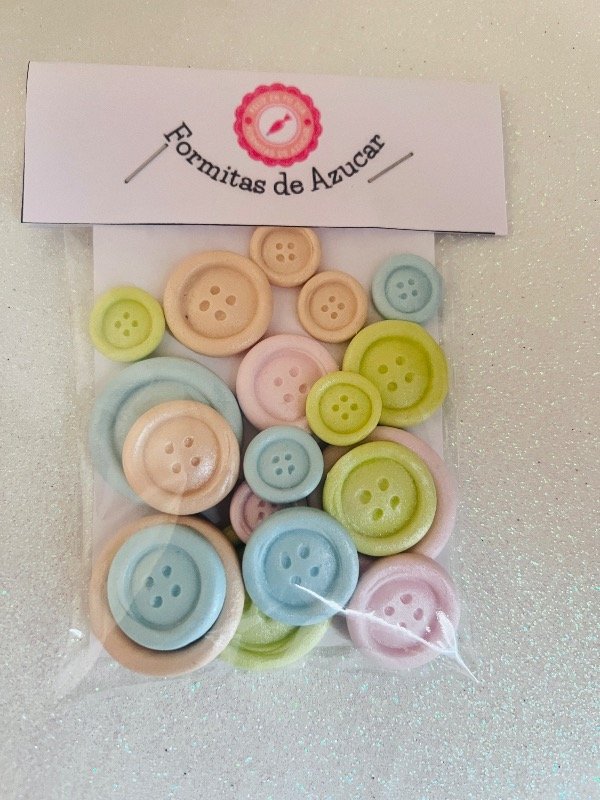 Producto - Botones x20 colores surtidos pasteles