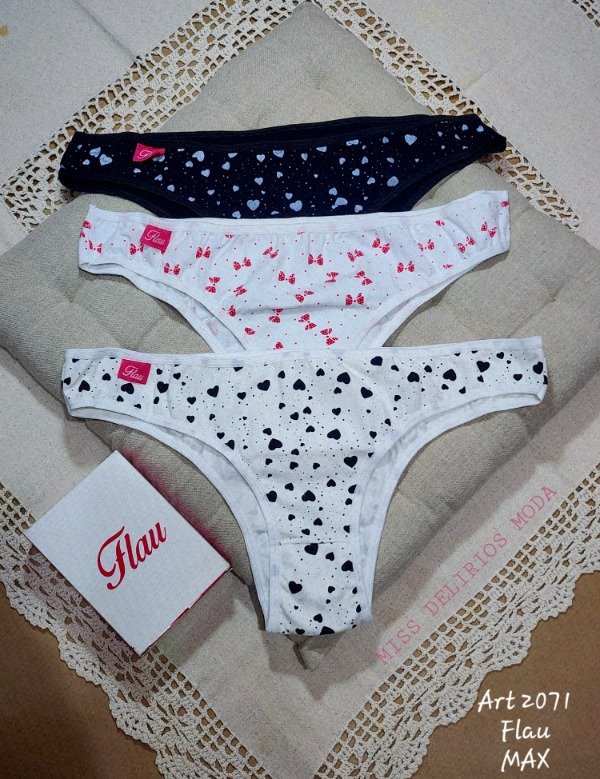 Producto - Pack X3 Vedetinas Flau 2071 Max algodón