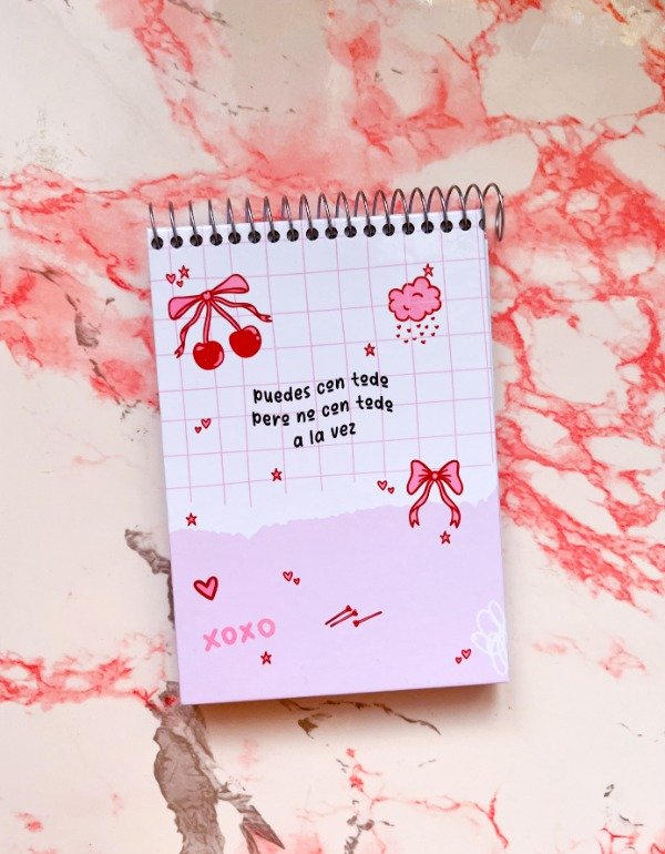 Producto - LIBRETA A6 HOJAS LISAS ROSA PASTEL