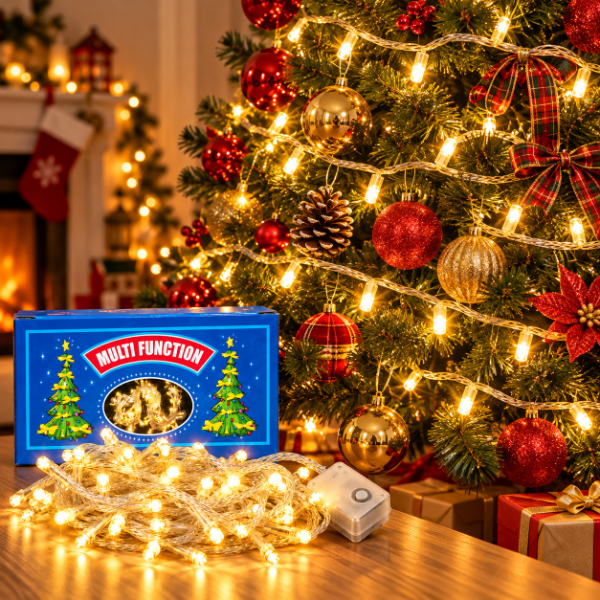 Producto - Luz CALIDA Arroz Navidad 9 Metros - 1