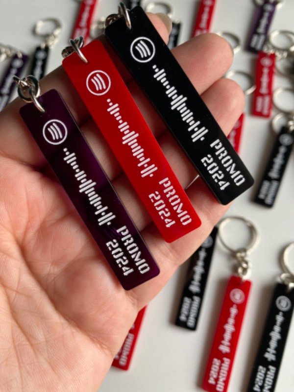 Producto - Llaveros personalizados spotify + texto