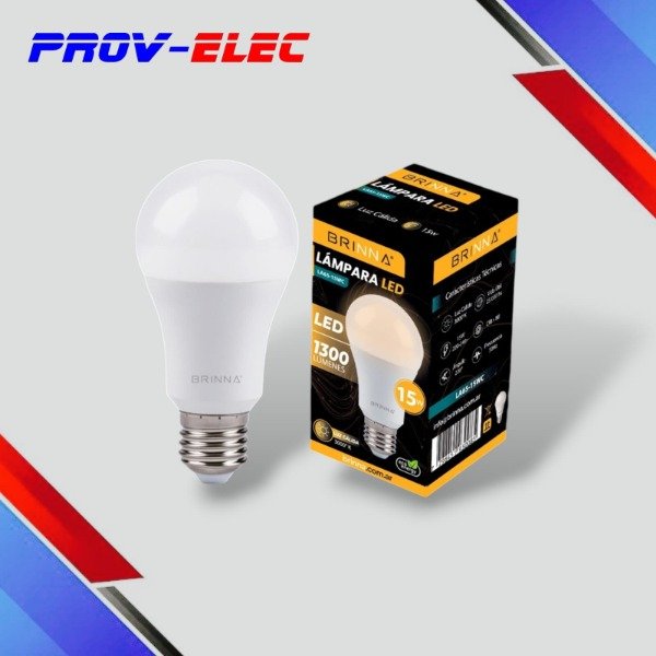 Producto - FOCO LAMPARA LED A60 BRINNA 15W BLANCO CALIDO