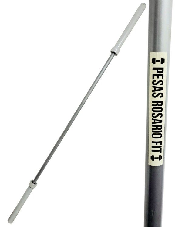 Producto - Barra Olímpica 2.2m gris con rodamientos de 15kg y 20kg