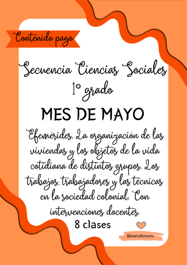 Producto - SECUENCIA MAYO CIENCIAS SOCIALES PRIMERO