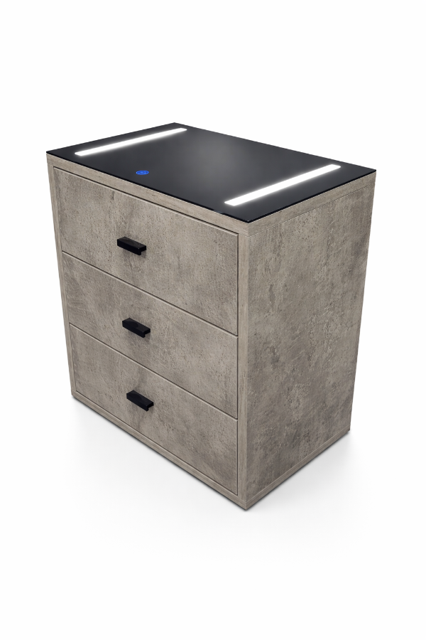 Producto - Mesa de Luz LED tres cajones