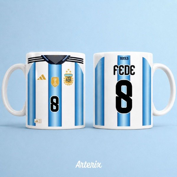 Producto - Dúo de tazas Argentina - Pre Match + Titular personalizada - 1