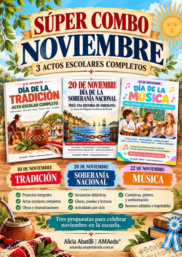 Producto - SÚPER COMBO ACTOS DE NOVIEMBRE - Tradición, Soberanía y Música - 0