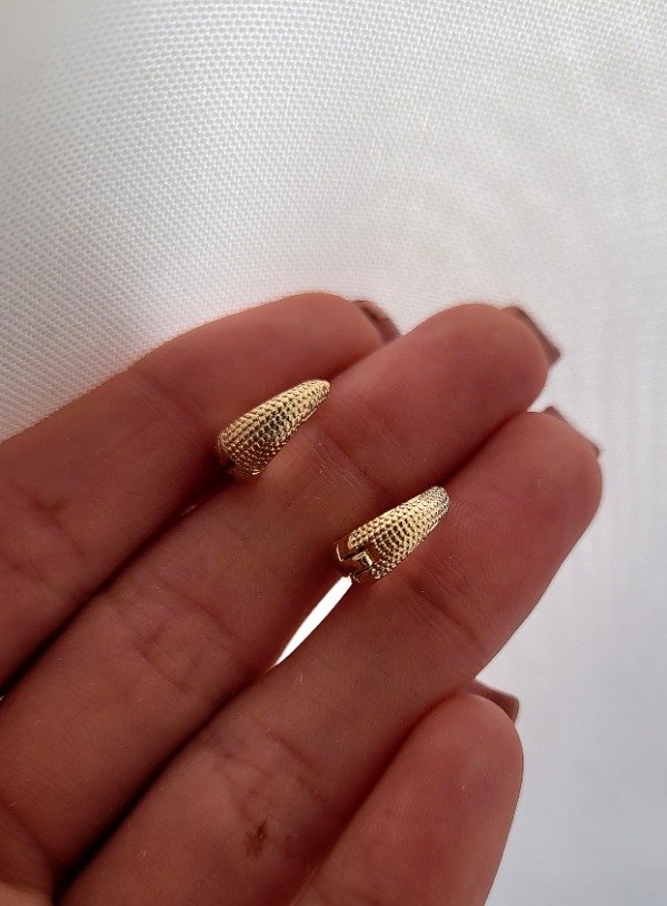 Producto - Argollas cubanas chispita 1,2 cm Enchapado en oro