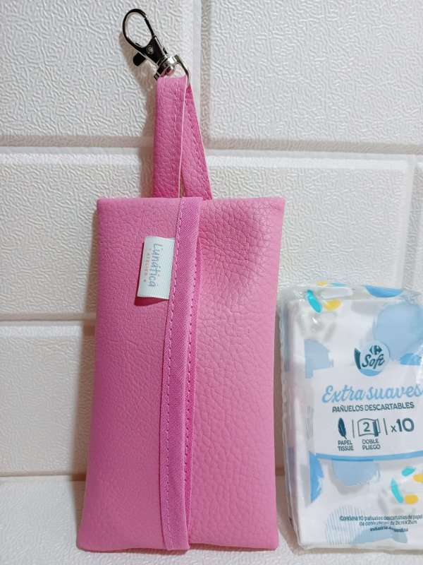 Producto - Porta Pañuelitos Rosa