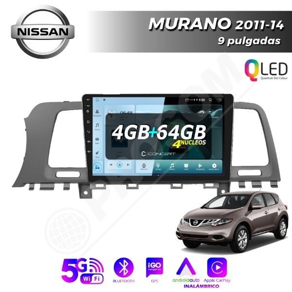 Producto - MULTIMEDIA NISSAN MURANO 2011/14 - 4G 64M - 9" CON CAR PLAY Y ANDROID AUTO