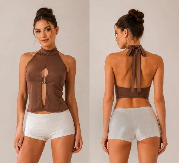 Producto - (#4047) TOP LYCRA CUELLO CON HEBILLA U