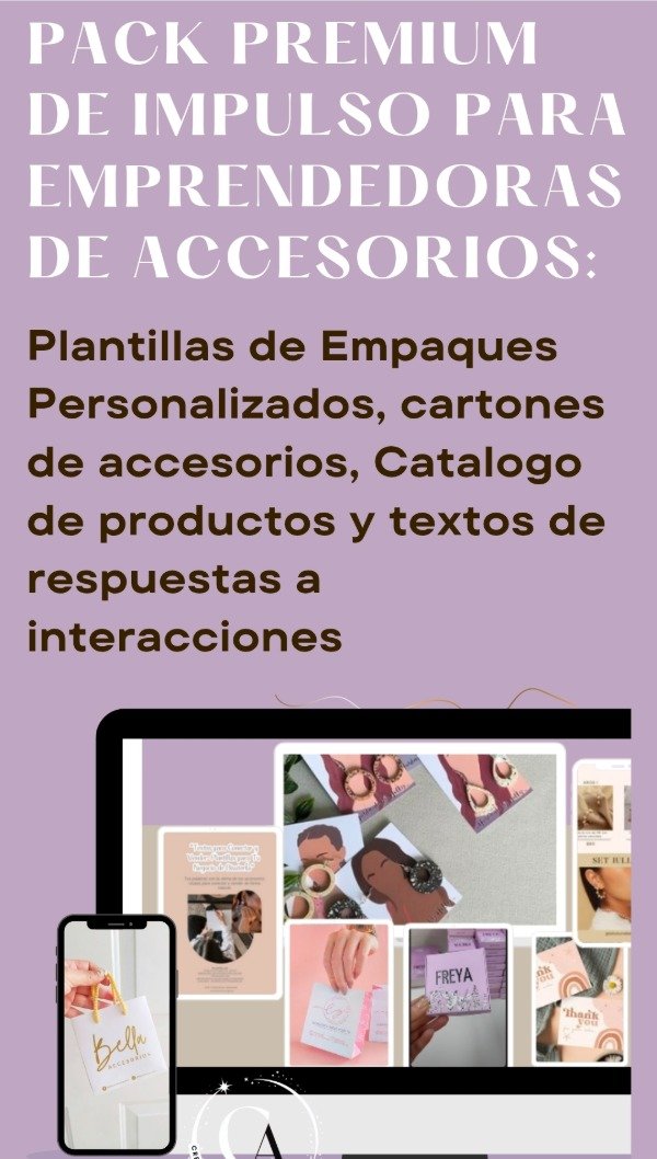 Producto - Pack Premium para Emprendedoras de Accesorios