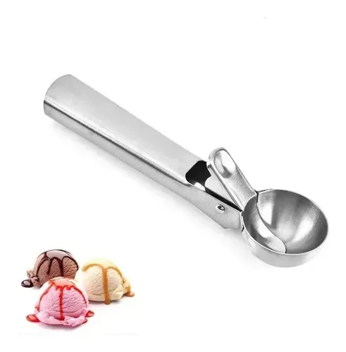 Producto - CUCHARA PARA HELADO DE ACERO CON EXPLUSOR 19.5x4.5cm  x1