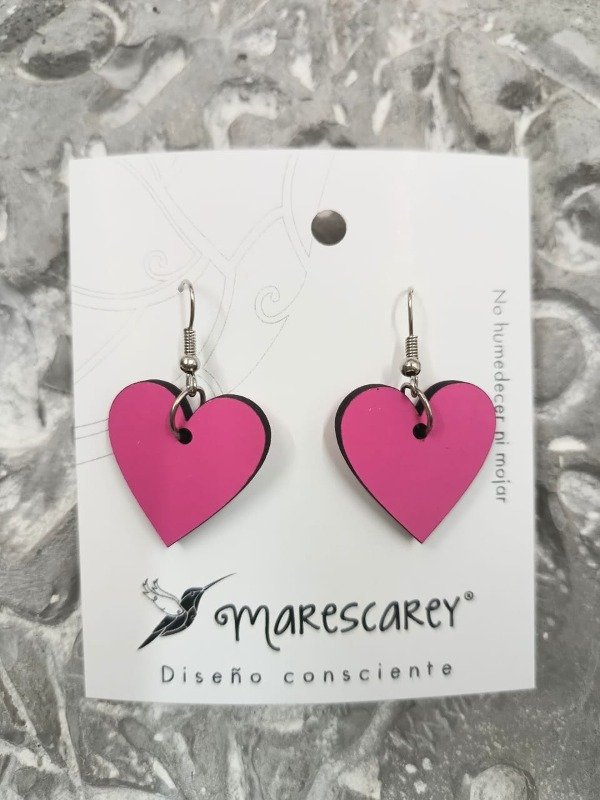 Producto - Aros Corazón / Fucsia Power