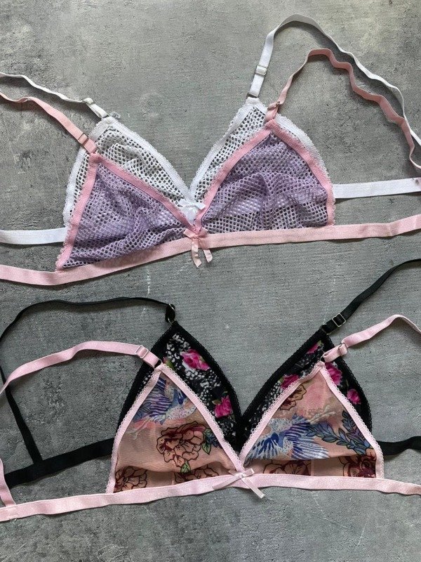 Producto - Pack x4 corpiños microtul y red