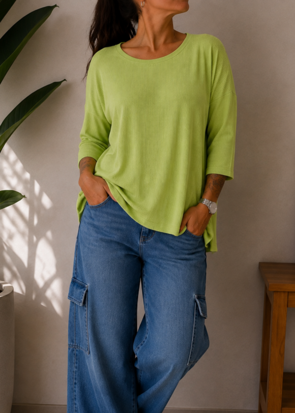 Producto - Remerón Analía Verde lima