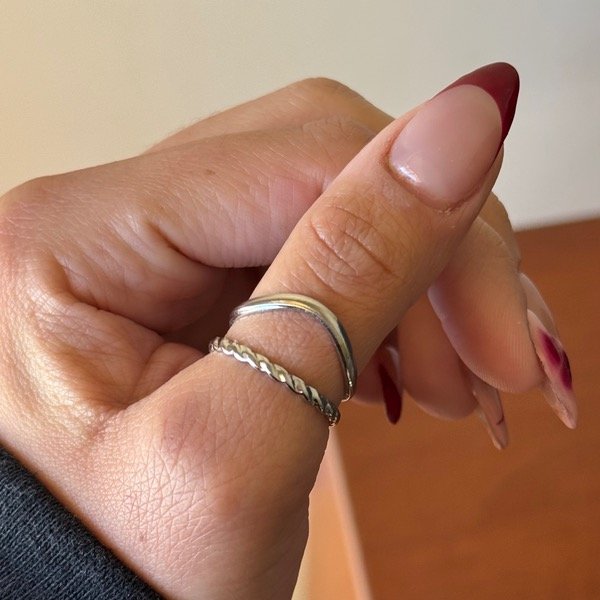 Producto - Anillo regulable plateado IX