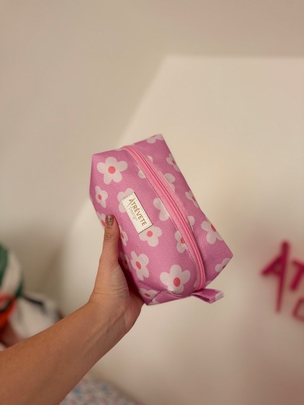 Producto - CARTU CUBO - FLOR BLANCA FONDO ROSA