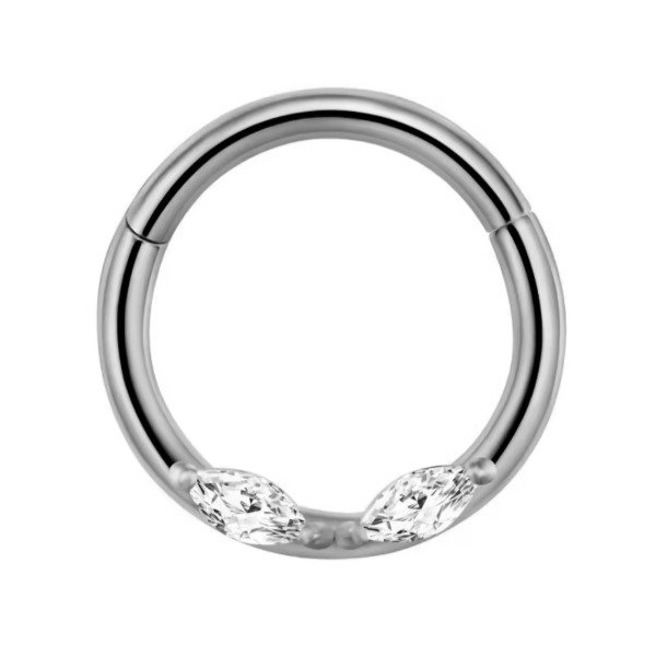 Producto - Piercing Clicker Sin Fin Hojas Cristales
