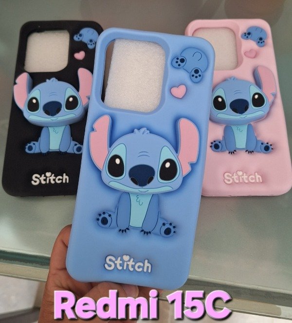 Producto - Fundas silicona popsocket Stich. Redmi 15C