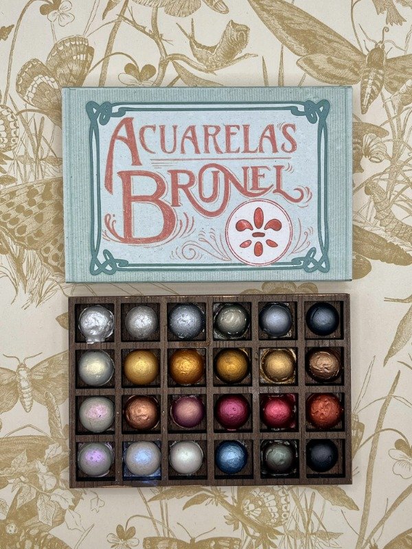 Producto - Paleta fosforera 24 colores metales y tornasolados