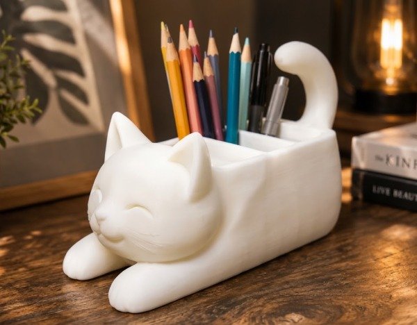 Producto - Gato Portalápices Zen - Organizador de Escritorio