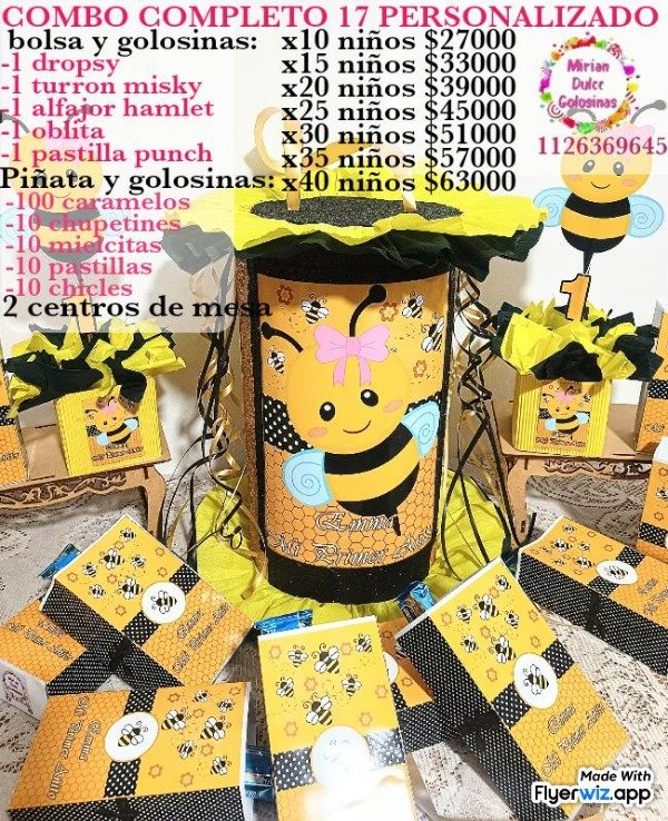 Producto - Combo cumpleaños 17 abejita