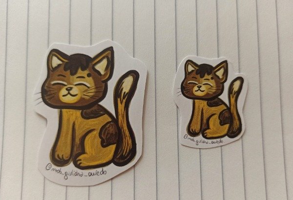 Producto - Sticker Gatito Kawaii MEDIANO
