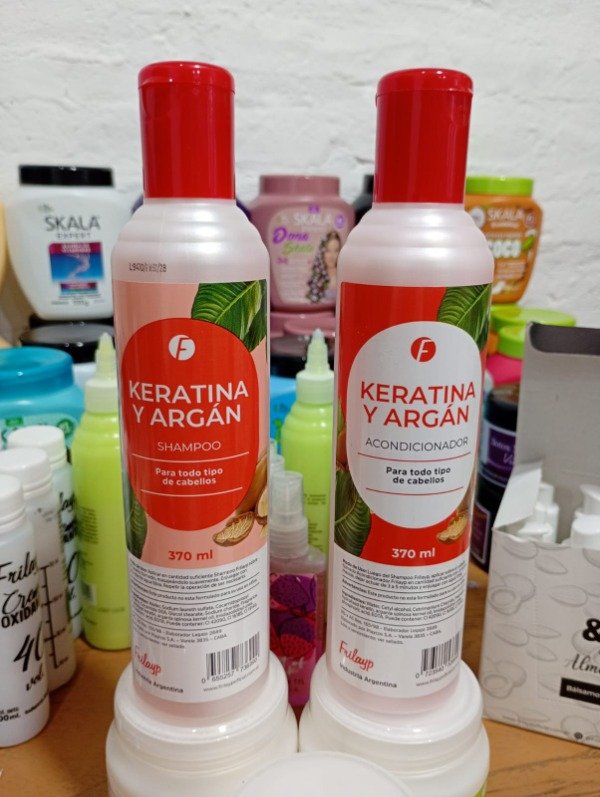 Producto - Shampoo y acondicionador Keratina y Argán
