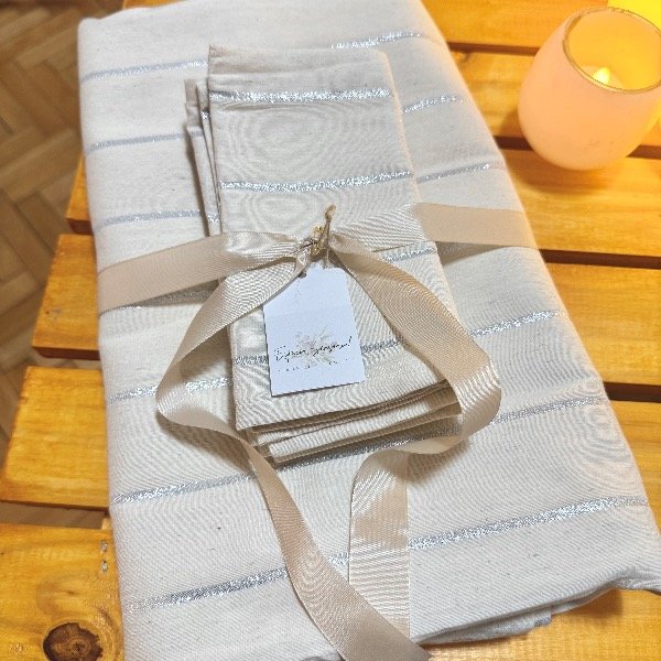 Producto - Mantel Rayas Plata